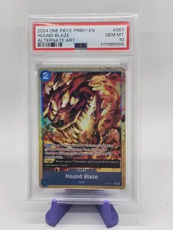 PSA 10 One Piece TCG PRB-01 Hound Blaze Alt Art - Image 1