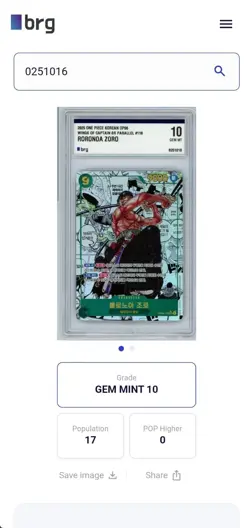 BRG 10 Roronoa Zoro OP06-118 SEC Comic Parallel Manga ONE PIECE Card Korean - Image 3