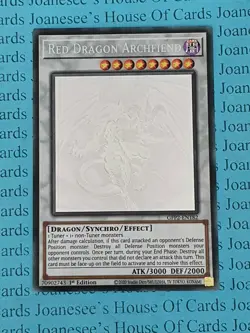 Red Dragon Archfiend GFP2-EN182 Ghost Rare Yu-Gi-Oh Card 1st Edition New #2 - Image 1
