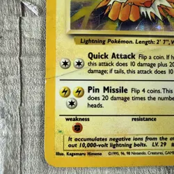 Jolteon 4/64 Holo Rare Jungle Pokemon Card No Symbol Error Damaged Crease Middle - Image 5