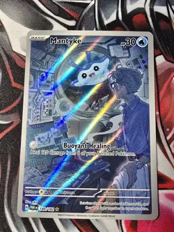 Pokemon TCG Mantyke Card 189/182 Sv04: Paradox Rift NM - Image 1