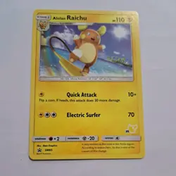 Alolan Raichu SM65 Black Star Promo Pokemon card VGC - Image 1