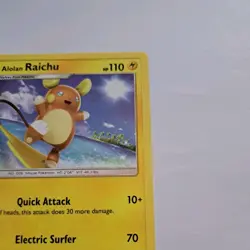 Alolan Raichu SM65 Black Star Promo Pokemon card VGC - Image 3