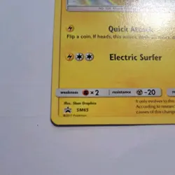 Alolan Raichu SM65 Black Star Promo Pokemon card VGC - Image 4