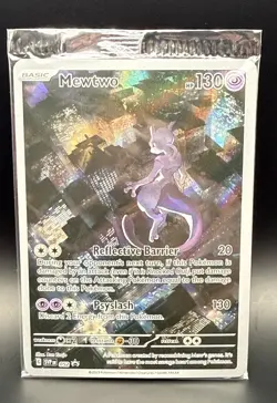 MEWTWO SVP 052 Scarlet Violet 151 Promo Illustration Rare Pokemon Card SEALED - Image 1