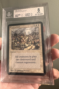 1993 MTG ALPHA WRATH OF GOD BGS 8 - Image 1