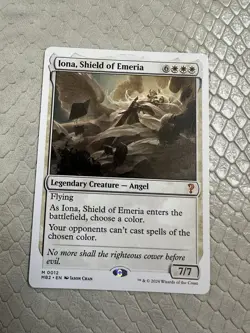 WHITE BORDER Iona, Shield of Emeria Mystery Boosters 2 MTG Magic NM - Image 1