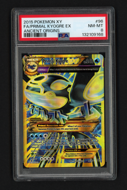 Primal Kyogre EX 96/98 Full Art XY Ancient Origins PSA 8 Pokemon TCG - Image 1