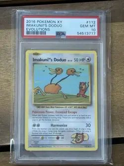 2016 Pokemon XY Evolutions #112 ImakuniU's Doduo PSA 10 GEM MINT - Image 1