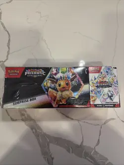 Pokemon Prismatic Evolutions Surprise Box And Booster Bundle Sealed - Image 3