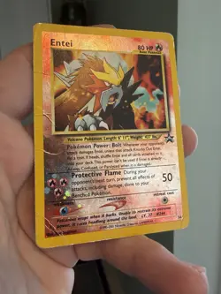 Entei 34 WOTC Reverse Holo Black Star Promo - 2001 Vintage Pokemon TCG - DMG - Image 3