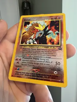 Entei 34 WOTC Reverse Holo Black Star Promo - 2001 Vintage Pokemon TCG - DMG - Image 5