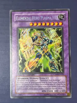 Yugioh Elemental Hero Plasma Vice CT04-EN006 Secret Rare Limited NM Holo Bleed - Image 1
