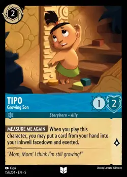 Disney Lorcana Tipo - Growing Son - 157 - Shimmering Skies - Image 1