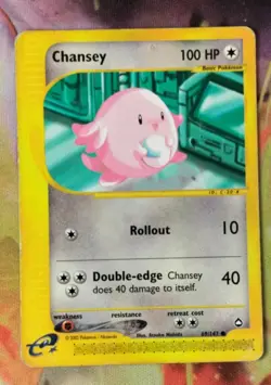 Chansey 69/147 DMG 2002 Aquapolis E Reader Pokemon Card - Image 1