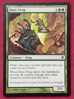 Magic The Gathering RISE OF THE ELDRAZI HAZE FROG green card MTG - Image 1