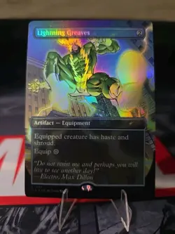 MTG Lightning Greaves (Rainbow Foil) Secret Lair x Spider-Man 1987 NM - Image 1