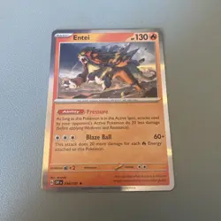 Entei - Pokemon TCG Sv03: Obsidian Flames 030/197 Holo Rare Card NM Condition - Image 1