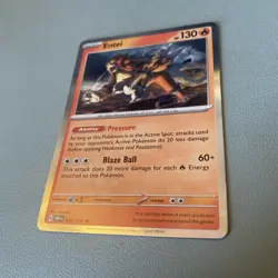 Entei - Pokemon TCG Sv03: Obsidian Flames 030/197 Holo Rare Card NM Condition - Image 3