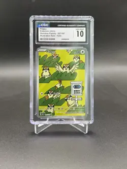 POKEMON CGC 10 GEM MINT PIDGEY ILLUSTRATION RARE 207/197 OBSIDIAN FLAMES - Image 1