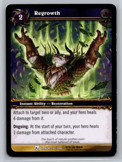 World of Warcraft TCG Regrowth 24/208 Fields of Honor Restoration Instant - Image 1