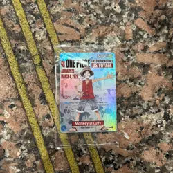 One Piece Monkey.D.Luffy US College Basketball Promo Card - St John's In-Hand - Image 1