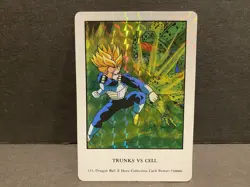 Dragon Ball Z Hero Collection #151 Prism Foil DBZ Trunks vs Cell Artbox Card! - Image 1