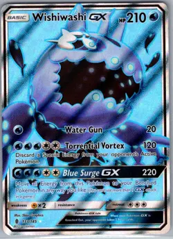 Wishiwashi GX (Full Art) 133/145 SM - Guardians Rising - Pokemon Card - NM - Image 1