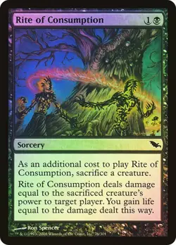Shadowmoor MTG Foil Rite of Consumption Magic - Image 1