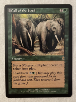 1x Call of the Herd Odyssey MTG Magic the Gathering NM - Image 1