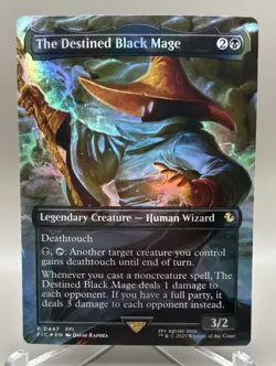 The Destined Black Mage 447 Borderless Foil - MTG Commander: Final Fantasy - NM✨ - Image 1