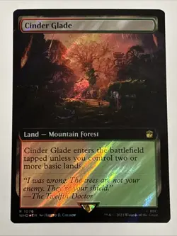 MTG Doctor Who Cinder Glade Extended Art Surge Foil 1076 NM Rare - Image 1