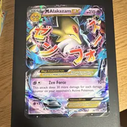 Pokemon M Alakazam EX Ultra Rare Fates Collide Holo 210 HP 26/124 Mega - Image 1