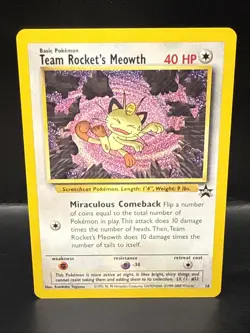 Pokemon - Black Star Promo - Team Rocket's Meowth - #18 C - Image 1
