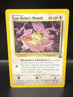 Pokemon - Black Star Promo - Team Rocket's Meowth - #18 C - Image 2