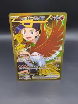 Pokemon TCG Ethans Ho-Oh Ex 239/182 S&V Destined Rivals Gold Hyper Rare NM/M - Image 1