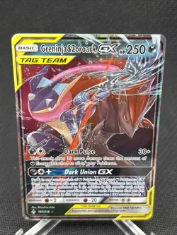 Greninja & Zoroark GX 107/214 Unbroken Bonds - Pokemon TCG Tag Team Rare NM - Image 1