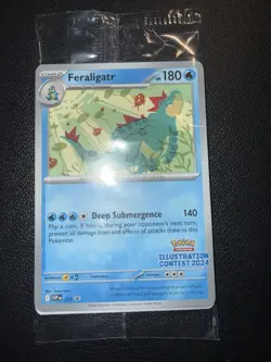 Pokemon TCG Illustration Contest 2024 Sealed Pack Feraligatr Pikachu Toxtricity - Image 1
