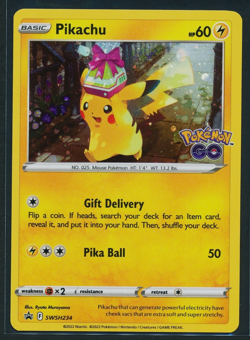 Pikachu SWSH 234 Black Star Promo Holo Pokemon 2022 Sword & Shield GO NM - Image 1