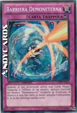 BARRIERA DEMONETERNA • (Infernity) • Super R • CT09 IT023 • heavy play • YUGIOH - Image 1