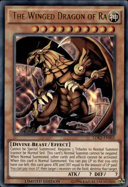 The Winged Dragon Of Ra - Ultra Rare Limited Edition LDK2-ENS03 - NM - YuGiOh - Image 1