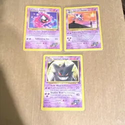 Pokemon TCG Gym Challenge Sabrina's Gastly Haunter Gengar Lot 3 Cards - Image 1