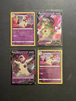 4x Hisuian Typhlosion V Pokemon Card Collection Ultra Rare Holo Reverse SWSH - Image 1