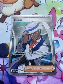 Pokemon TCG Cyrano Card 230/191 Surging Sparks Full Art Near Mint Condition - Image 3