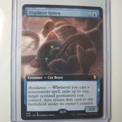 Displacer Kitten Extended Art MTG Battle for Baldur's Gate 560 - Image 1