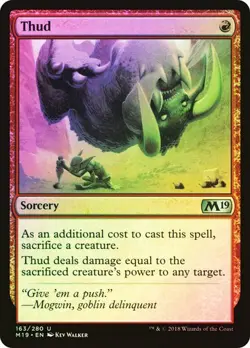 Core Set 2019 MTG FOIL Thud Magic - Image 1