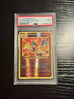 Pokemon TCG Evolutions Charizard 11/108 PSA 9 Reverse Holo Rare - Image 1