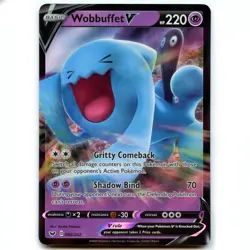 Wobbuffet V | 086 | Pokemon, Sword & Shield, Holofoil, Ultra Rare, Hi Res Scan - Image 1