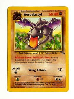 Pokemon TCG Aerodactyl 16/62 Unlimited Rare Fossil - Image 1