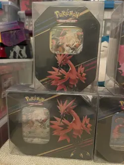 Pokemon Sealed 2023 Crown Zenith Tin Set (6) Articuno Moltres Zapdos - Image 5
